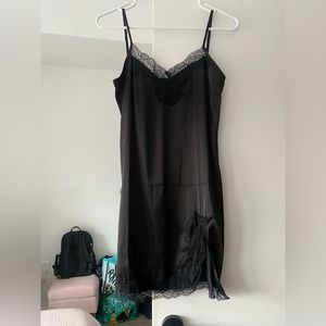 Black slip dress